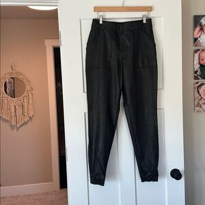 Spanx Black Leather Jogger